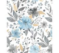 myforHD Papier Peint Auto-adhésif Fleuri Feuilles 44cmX1000cm Vintage Autocollant Amovible PVC Vinyle Film Imperméable Meuble Decoratif Salon Salle de Bain Chambre Armoire