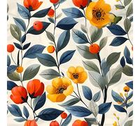myforHD Papier Peint Auto-adhésif Fleuri Feuilles 44cmX300cm Vintage Autocollant Amovible PVC Vinyle Film Imperméable Meuble Decoratif Salon Salle de Bain Chambre Armoire