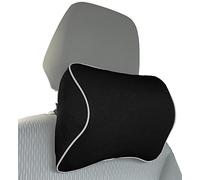 MyGadget Travel Pillow - Coussin Appuie Tête Voiture - Souple Mémoire de Forme - Car Cushion Soutien Cou | Cervicales Conduite & Siège Passager - Noir