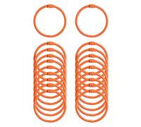 MYGLOAR 20 anneaux de reliure, anneaux métalliques colorés de 30 mm, anneaux porte nneau pour feuilles mobiles, idéaux pour cahiers, fiches, feuilles de papier, albums photo, agendas - Orange