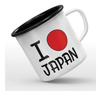 Mygoodprice MUG tasse émaillée au motif I love japon
