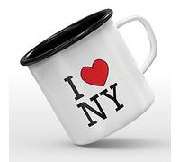 Mygoodprice MUG tasse émaillée au motif I love new-york