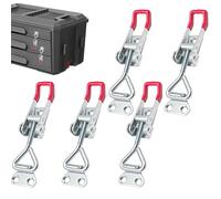 MYLERCT 5 Pièces Sauterelle de Serrage, Réglable Loquet à Bascule, GH-4001 Fermeture à Levier Réglable, Force de Serrage 100 KG, pour Armoires, Portes, Tiroirs et Boîtes de Rangement