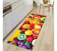 MYPALL Tapis de Cuisine Fruits colorés Antidérapant Tapis Cuisine Devant Evier Antidérapant Tapis de Sol Absorbant Lavable Décoration Tapis 50 x 140cm
