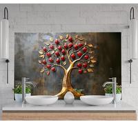 Myphotostation Dosseret en verre trempé pour cuisine, protection murale de cuisinière, planche à découper, panneau mural de cuisinière, panneau mural de cuisinière, 76,2 x 70,5 cm (l x H)