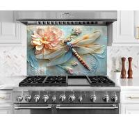 Myphotostation Dosseret en verre trempé pour cuisine, protection murale de cuisinière, planche à découper, panneau mural de cuisinière, panneau mural de cuisinière, 76,2 x 38,1 cm (l x H)
