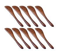 Myqqhbs Lot de 10 Couteaux à Beurre en Bois, Couteaux à Condiments de 15,2 Cm en Bois, Ustensiles de Cuisine Super Pratiques, éPandeur de GeléE.