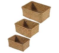 Myqqhbs Panier de Rangement en Jonc de Mer, Paniers à éTagèRe en Rotin Faits à la Main Multisize et Paniers de Rangement à pour la DéCoration