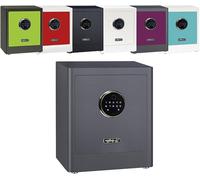 mySafe Premium 350 | Coffre-fort électronique pour armoire | Code numérique et lecteur d'empreintes digitales | Design moderne | Haute sécurité | Gris