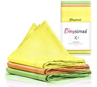 mysimaa Chiffon Microfibre Voiture et ménage de la Maison | Serviettes de Nettoyage de qualité Professionnelle en Micro Fibre | Torchon Lavette Microfibre vitre (Lot de 3 Chiffons Microfibres 40x40)