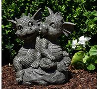 MystiCalls by Mayer Chess Couple de dragons assis sur des rochers, figurine, dragon, amour.