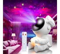 MYSTILUCK Astronaute Projecteur Ciel Étoilé avec Lampe Lune, Veilleuse LED pour Enfants et Adultes avec Minuterie et Télécommande, Idéal comme Cadeau pour Noël et Anniversaire