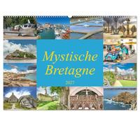 Mystische Bretagne (Wandkalender 2027 DIN A2 quer), CALVENDO Monatskalender: Im Norden, Westen und Süden ist die Bretagne vom Atlantik umgeben.