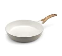Cuisinox – Poêle Mythic 28 cm – Céramique blanche, poignée Soft Touch effet bois, sans PFOA/PFAS