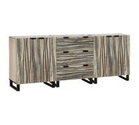 mzdioop Ensemble de meubles de salle de bain en bois blanc avec 3 tiroirs - 180 x 33 x 75 cm - Meuble de rangement - Commode et étagère peu encombrante - Pour lavabo et organisateur de WC