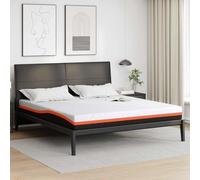 mzdioop Matelas 200 x 200 cm Blanc et Noir Tissu Jacquard avec Noyau en Mousse à Mémoire de Forme Gel Respirant Élastique Point Ferme Moyenne Confortable pour Chambre, Chambre d'amis, Lit Double