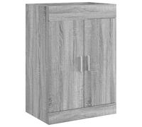 mzdioop Meuble de salle de bain gris Sonoma en bois 56 x 37,5 x 81 cm avec beaucoup d'espace de rangement et porte pour lavabo, salle de bain, WC d'invités, idéal comme armoire de salle de bain et