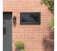 mzdioop RISOR Fenêtre de cave 100 x 60 cm en verre PVC anthracite, fonction basculante et rotative, cadre multi-chambres, isolation thermique, insonorisation, montage facile, convient pour la