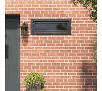 mzdioop RISOR Fenêtre de cave 110 x 40 cm en verre PVC anthracite pour rénovation de cave, avec fonction basculante, fenêtre en plastique durable, montage facile, design moderne