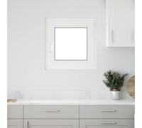 mzdioop RISOR Fenêtre de cave 60 x 60 cm en verre PVC blanc avec fonction basculante et rotative, cadre multi-chambres, nettoyage facile, idéal pour cave, fenêtre de toit, rénovation, insonorisation