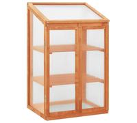 mzdioop Serre 60 x 45 x 100 cm en bois de sapin avec fenêtres en polycarbonate, protection contre le gel, ventilation, étagère, idéale pour plantes, légumes, fleurs, herbes, balcon, terrasse et jardin