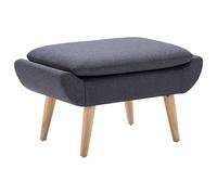 mzdioop Tabouret avec housse en tissu gris foncé - 73 x 43 x 42 cm - Tabouret rembourré avec coussin d'assise de 8 cm - Ottoman et assise - Repose-pieds et cube pour salon, chambre à coucher, couloir