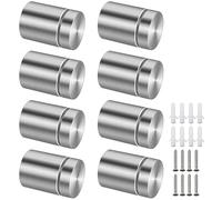 MZMing 8pcs Entretoises Inox Vis de Fixation Entretoises en verre 19x30mm | Fixations Murale en Acier Inoxydable Support de Panneau Entretoise pour Montage et Fixation en Verre Miroir et Cadres Photo