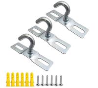 MZMing Crochet de Plafond 68mm 3pcs Fer Galvanisé Plafonnier Plaque de Base | Support Ventilateur Plafond Plafonnier Lustre Crochet Visse Mount Heavy Duty pour Lampe Suspendue Plante Panier Ventilateur