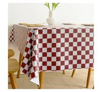MZSKLW Nappe Impermeable Nappe Carrée en PVC, Rectangulaire, Imperméable, Couverture De Table, Résistante À l'huile, Essuyable(Wine White,100x160cm)