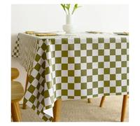 MZSKLW Nappe Impermeable Nappe Carrée en PVC, Rectangulaire, Imperméable, Couverture De Table, Résistante À l'huile, Essuyable(Green White,90x150cm)