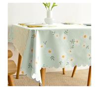 MZSKLW Nappe Impermeable Nappe Carrée en PVC, Rectangulaire, Imperméable, Couverture De Table, Résistante À l'huile, Essuyable(Daisy Pattern,90x150cm)