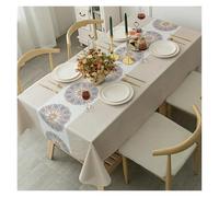 MZSKLW Nappe Impermeable Nappe imperméable imprimée, Anti-brûlure, rectangulaire, épaisse, mobilier de Salle à Manger for fête Domicile(Tb024,140x220cm)