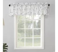 N° 918 Delia Rideau de Poche brodé à Motif Floral Blanc 127 x 43,2 cm