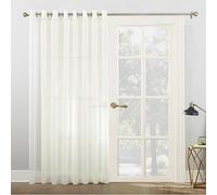 N ° 918 Emily Extra-Larges Sheer Voile Rideau Panneau Coulissant, 254 x 213,4 cm, Ivoire Blanc cassé, Ivory Off-White, 0