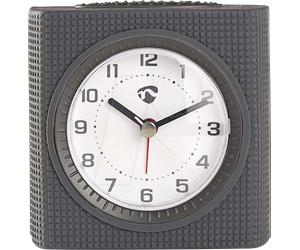 N CLDK004GY - Réveil de bureau analogique, snooze, rétroéclairage, gris/blanc