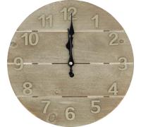 N CLWA002WD30 - Horloge murale, diamètre: 300 mm, bois, beige/marron
