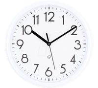 N CLWA105WT - Horloge murale, diamètre : 220 mm, plastique, blanc