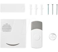 NEDIS Kit de sonnette sans fil - Alimentation par pile - 36 mélodies - Blanc et gris