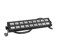 N-Gear UV21 Barre de Lumière Noire LED Ultraviolette Puissance 54W avec 18 LED de 3W Éclairage UV Fluorescent pour Fêtes Scènes et Effets Néon Support Réglable et Design Plug and Play Couleur Noir