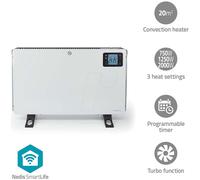 Nedis Chauffe-convection SmartLife Wi‑Fi 2000 W 3 niveaux LCD Thermostat 5‑37 °C Blanc