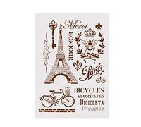 N-K Pochoir Tour Eiffel pour Mur, Peinture, Scrapbooking, Album Décoratif, Gaufrage en Papier, Qualité Adorable et Durable