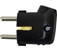 N & L 10944 Fiche coudée à contact de protection plastique 230 V noir