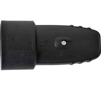 N & L 11390 Fiche électrique femelle avec terre caoutchouc 230 V noir IP20