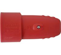 N & L 17132 Fiche électrique femelle avec terre caoutchouc 230 V rouge IP20