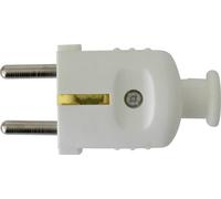 N & L 18386 Fiche électrique mâle avec terre plastique 230 V blanc