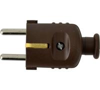 N & L 18487 Fiche électrique mâle avec terre plastique 230 V marron