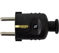 N & L 18490 Fiche électrique mâle avec terre plastique 230 V noir
