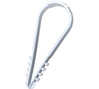 N & L Dübelklemmschelle 20-40mm Bride de montage enfichable 503STN pour montage par emboîtement dans la maçonnerie, avec cheville, stabilisé aux UV gris clair