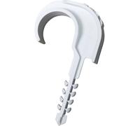 N & L Einzelsteckschelle 25-32mm Bride de montage enfichable 532STN pour montage par emboîtement dans la maçonnerie, avec cheville, stabilisé aux UV gris clair
