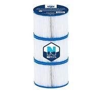 N NETSPA - SP-N1407535 - Lot de 3 Cartouches de Filtration pour Spa - pour Purifier et Maintenir la Qualité de l'Eau du Spa - Compatible avec les Modèles à Partir de 2017 - Ø 10.4 cm x H 8cm -150 plis
